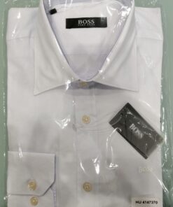 Hugo Boss Camicia Uomo In Cotone/Elastan Slim Fit Tinta Unita Prezzo Affare
