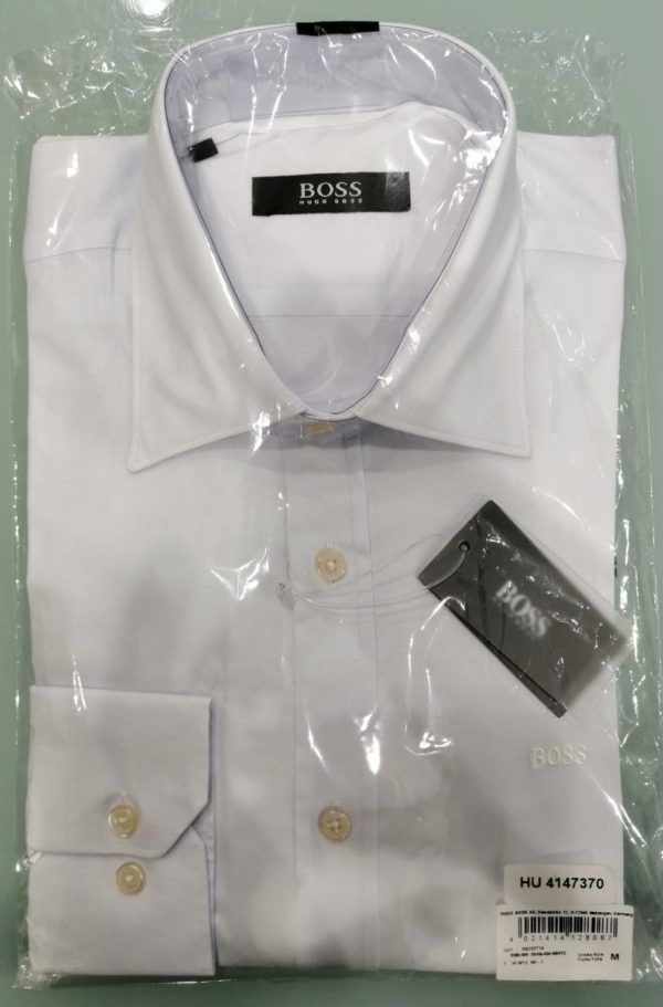 Hugo Boss Camicia Uomo In Cotone/Elastan Slim Fit Tinta Unita Prezzo Affare