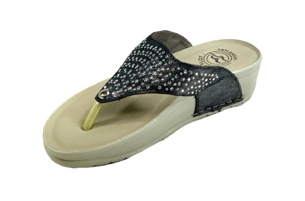 Fly Flot 38B67 Sandalo Infradito Donna Vera Pelle Zeppa Comoda