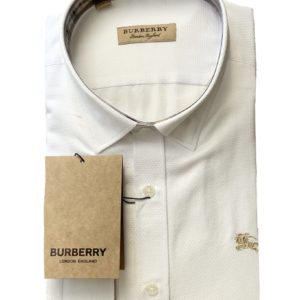 Burberry London Camicia Uomo Casual / Elegante in Cotone Piquè Classic Fit