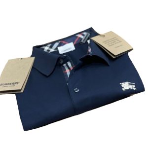 Burberry London Polo Uomo in Cotone Oxford Manica Corta Classic Fit Prezzo Affare