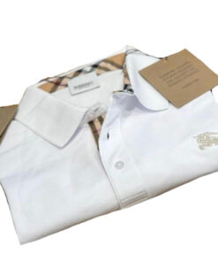 Burberry London Polo Uomo in Cotone Oxford Manica Corta Classic Fit Prezzo Affare