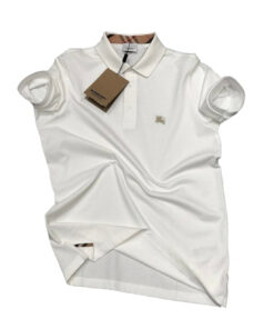 Burberry London Polo Uomo in Cotone Oxford Manica Corta Classic Fit Prezzo Affare