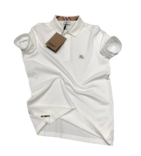 Burberry London Polo Uomo in Cotone Oxford Manica Corta Classic Fit Prezzo Affare