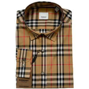 Burberry London 8001236 Camicia Uomo in Cotone Pattern a Quadri Prezzo Affare