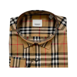 Burberry London 8001236 Camicia Uomo in Cotone Pattern a Quadri Prezzo Affare