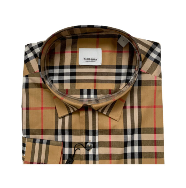 Burberry London 8001236 Camicia Uomo in Cotone Pattern a Quadri Prezzo Affare