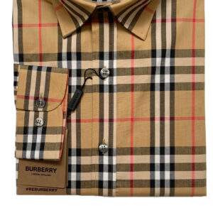 Burberry London 8001236 Camicia Uomo in Cotone Pattern a Quadri Prezzo Affare