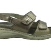 Florance 22612 Sandalo Donna Linea Comoda Doppio Strappo Vera Pelle