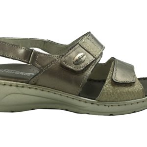 Florance 22612 Sandalo Donna Linea Comoda Doppio Strappo Vera Pelle
