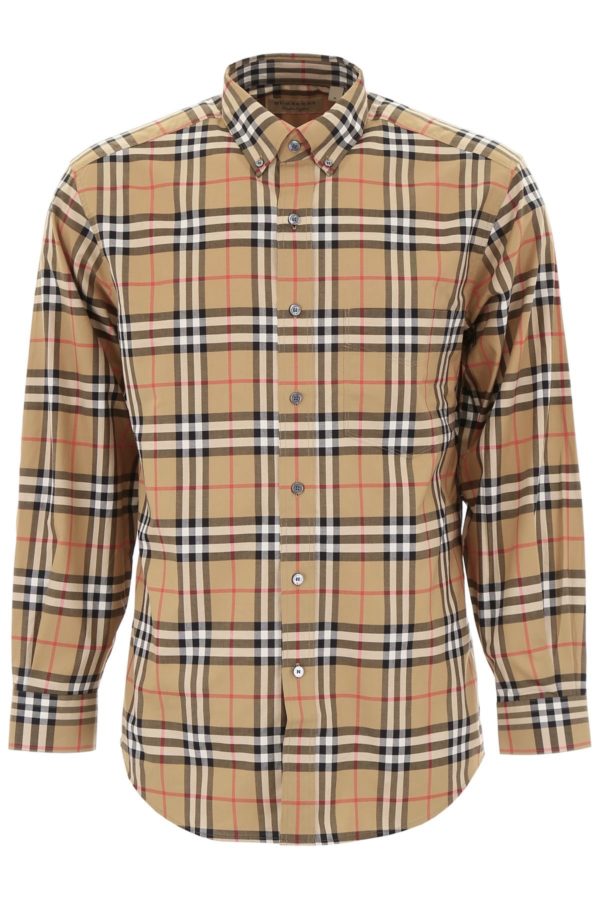 Burberry London Camicia Uomo in Cotone Pattern a Quadri Prezzo Affare