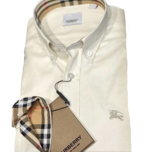 Burberry London Camicia Uomo Cotone Oxford Button Down Classic Fit Prezzo Affare