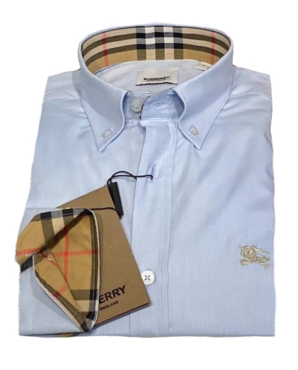 Burberry London Camicia Uomo Cotone Oxford Button Down Classic Fit Prezzo Affare