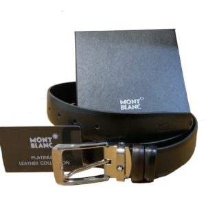 MontBlanc Cintura Uomo Reversibile Casual / Elegante Vera Pelle Prezzo Affare