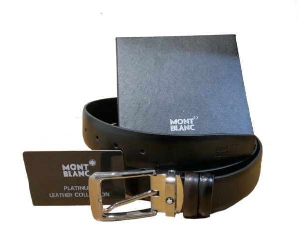 MontBlanc Cintura Uomo Reversibile Casual / Elegante Vera Pelle Prezzo Affare