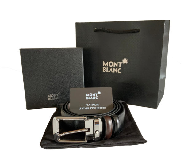 MontBlanc Cintura Uomo Reversibile Casual / Elegante Vera Pelle Prezzo Affare