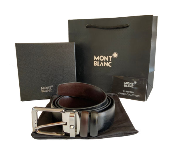 MontBlanc Cintura Uomo Reversibile Casual / Elegante Vera Pelle Prezzo Affare