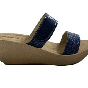 InBlu ZF000029 Sandali Donna Casual Con Strappo Zeppa Comoda Cm 6