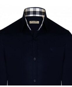 Burberry 8008703 1003 Camicia Uomo in Cotone Stretch Logo in Tinta Prezzo Affare