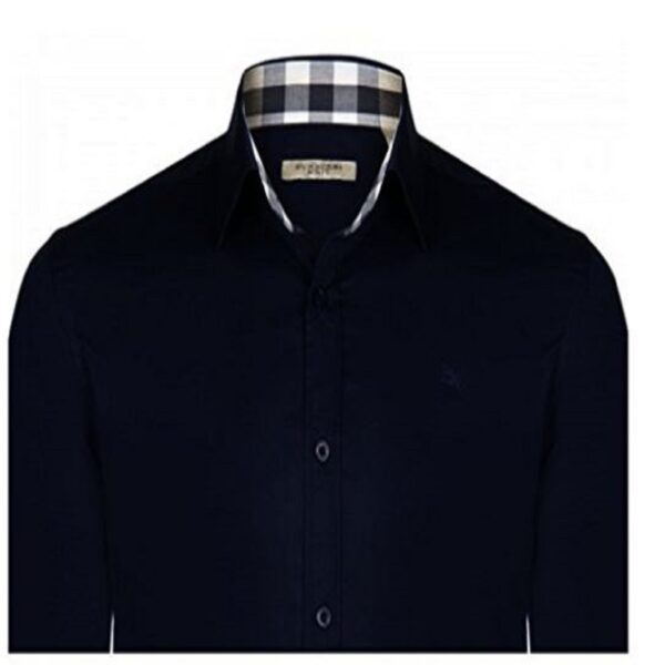 Burberry 8008703 1003 Camicia Uomo in Cotone Stretch Logo in Tinta Prezzo Affare