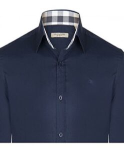 Burberry 8008703 1003 Camicia Uomo in Cotone Stretch Logo in Tinta Prezzo Affare