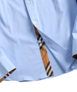 Burberry London 8008704 Camicia Uomo Cotone Stretch Logo in Tinta Prezzo Affare