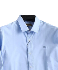 Burberry London 8008704 Camicia Uomo Cotone Stretch Logo in Tinta Prezzo Affare