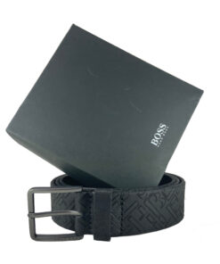 Hugo Boss Cintura Uomo In Vera Pelle Con Stampa HB Prezzo Affare