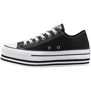 Converse All Star Platform Ox 565828C Scarpe Donna In Pelle Sneakers Prezzo Affare