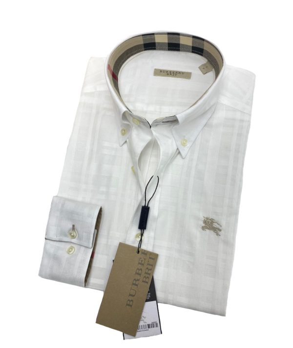 Burberry London Brit 3701352 Camicia Uomo Cotone Button Down Regular Fit Prezzo Affare