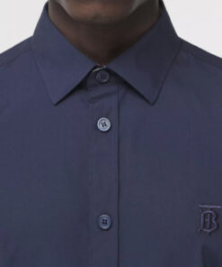 Burberry London Camicia Uomo In Popeline Di Cotone Logo TB Regular Fit Prezzo Affare