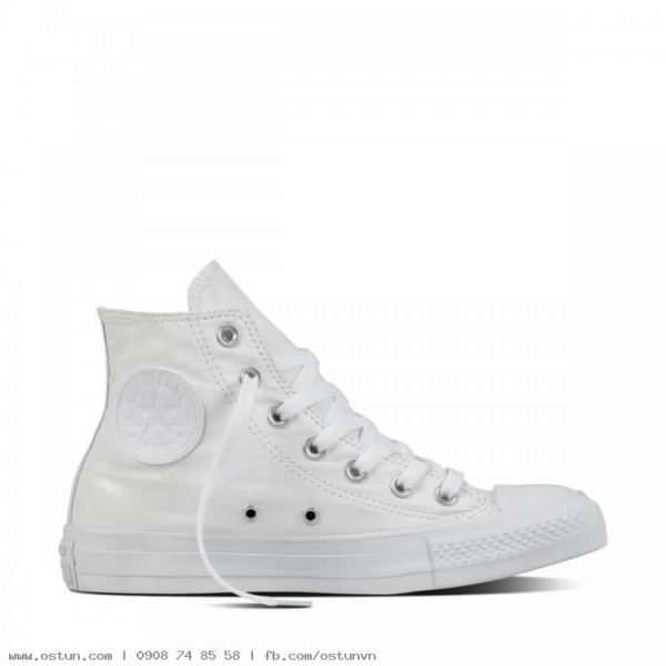Converse All Star Hi 155559C Chuck Taylor Scarpe Sneakers Unisex In Pelle Prezzo Affare