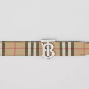 Burberry 80527791 Cintura Uomo Reversibile Con Motivo Vintage Check e Monogramma Prezzo Affare