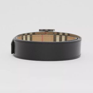 Burberry 80527791 Cintura Uomo Reversibile Con Motivo Vintage Check e Monogramma Prezzo Affare