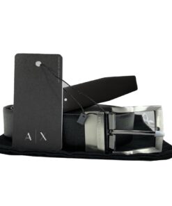 Armani Exchange 1921 Cintura Uomo 100% Authentic Reversibile Vera Pelle Prezzo Affare