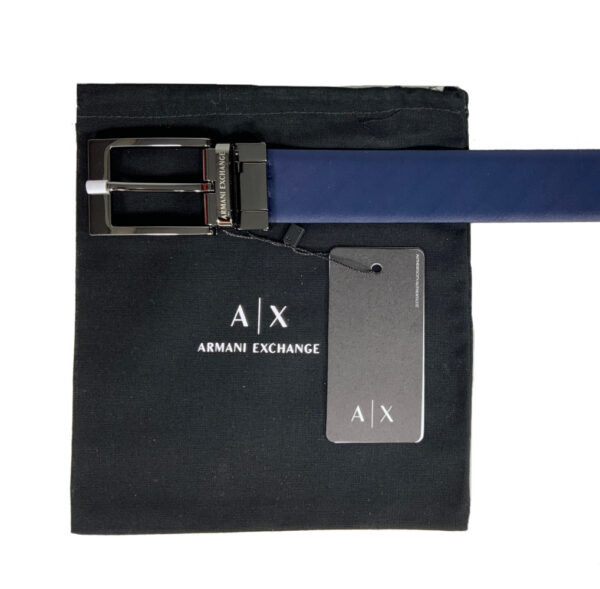 Armani Exchange 0701 Cintura Uomo 100% Authentic Reversibile Vera Pelle Prezzo Affare