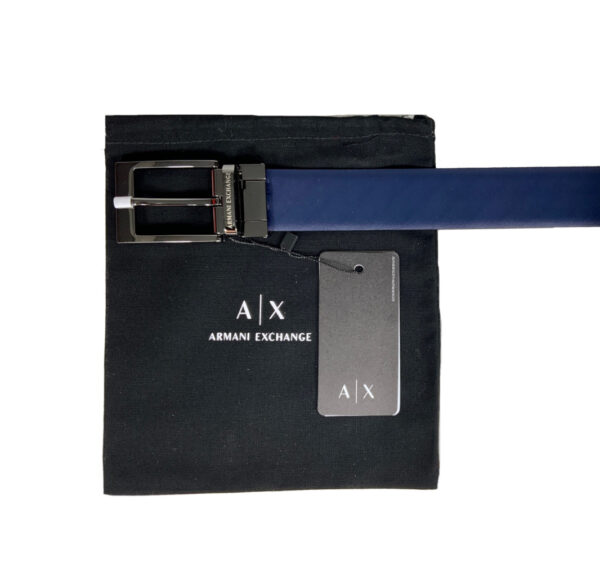 Armani Exchange 1904 Cintura Uomo 100% Authentic Reversibile Vera Pelle Prezzo Affare