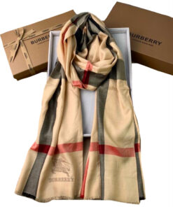 Burberry Pashmina Sciarpa Donna in Cashmere Cm 180x70 Special Price