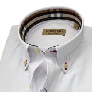 Burberry London Camicia Uomo Button Down Logo TB Sul Colletto Special Price