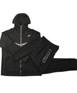 Nike Tuta Completa Tech Fleece Felpa Cappuccio Pantalone Con Elastico