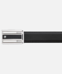 Montblanc MB114423 Cintura Uomo Reversibile in Pelle Fibbia Acciaio Special Price