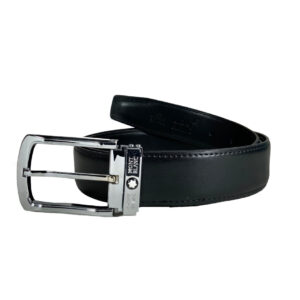 Montblanc 011033 Cintura Uomo Classica In Pelle Fibbia Acciaio Special Price