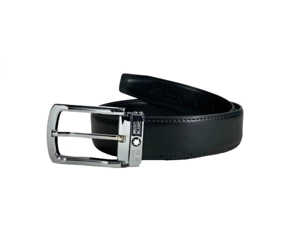 Montblanc 011033 Cintura Uomo Classica In Pelle Fibbia Acciaio Special Price