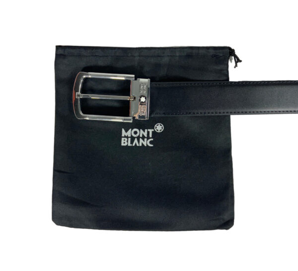 Montblanc 011033 Cintura Uomo Classica In Pelle Fibbia Acciaio Special Price