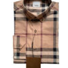 Burberry 8001007 Camicia Uomo Button Down Cotone Pattern Quadri Special Price