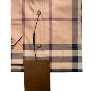 Burberry 8001007 Camicia Uomo Button Down Cotone Pattern Quadri Special Price