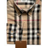 Burberry 8001033 Camicia Uomo Button Down Cotone Pattern Quadri Special Price