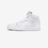 Nike Air Jordan 1 Mid Triple White 554724 136 Scarpe Sneakers Uomo Special Price