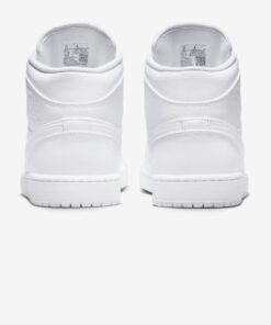Nike Air Jordan 1 Mid Triple White 554724 136 Scarpe Sneakers Uomo Special Price