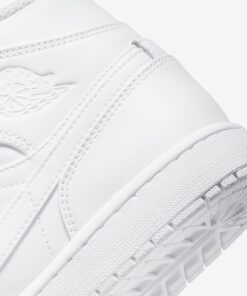 Nike Air Jordan 1 Mid Triple White 554724 136 Scarpe Sneakers Uomo Special Price